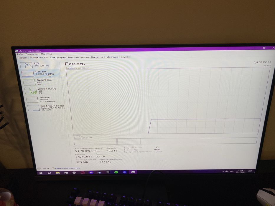 Ігровий пк i5 2400 16 gb ddr3 rx470 4 gb ssd500 gb hhd500gb
