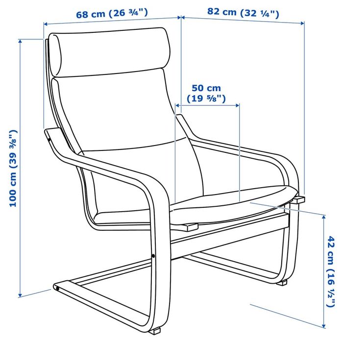 Poltrona e repousa-pés Ikea