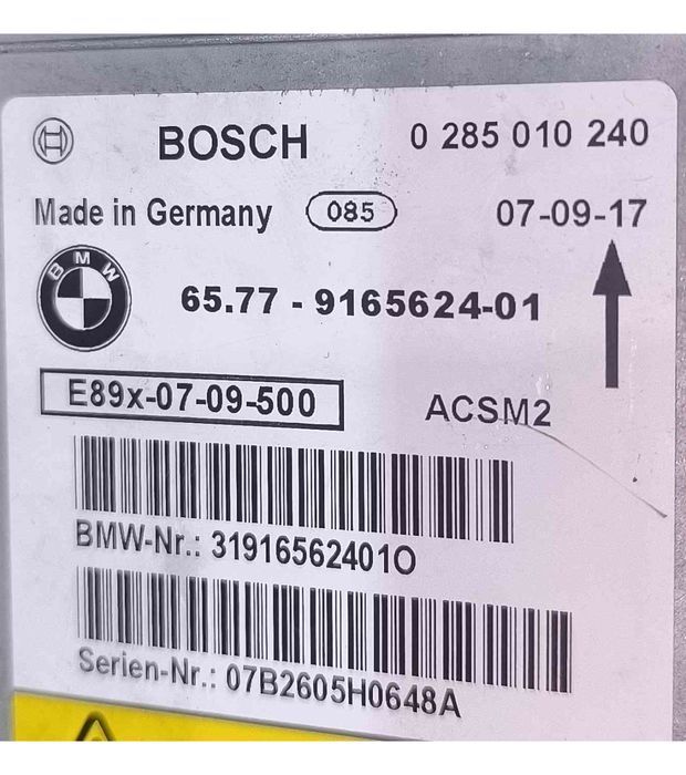 Centralina Airbag BMW 3 Cabriolet (E93) ano 2010