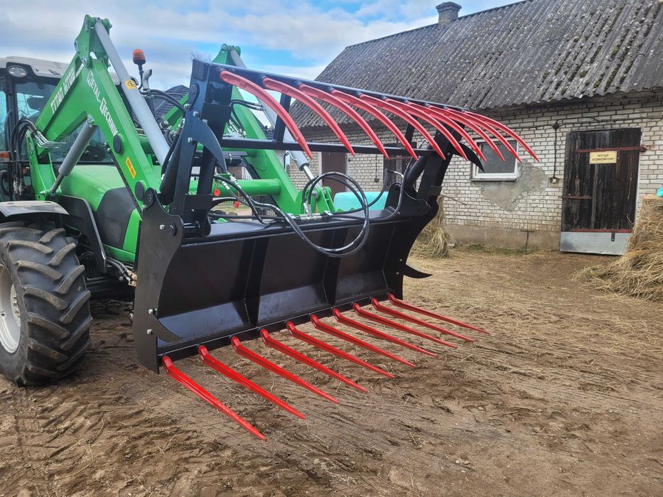 Krokodyl do obornika do tura ciągnika 1.2m 1.4m 1.6m 2 siłowniki DOWÓZ