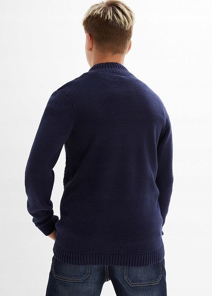 B.P.C sweter młodzieżowy ze stójką granatowy ^176/182