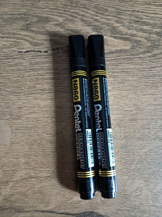 2x Marker permanentny Pentel N860 – czarny