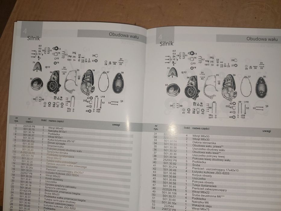 Instrukcja obsługi katalog czesci rama silnik wfm 125