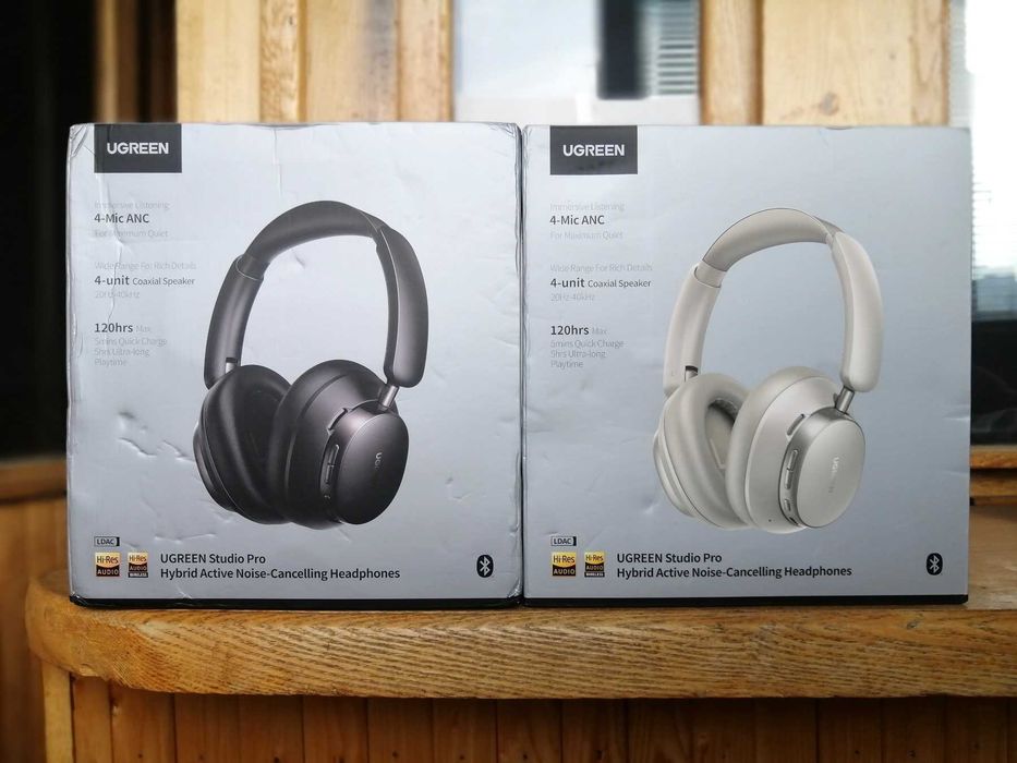 UGREEN Studio Pro HP206 • ANC 48 дБ • Hi-Res LDAC • Bluetooth 6.0 • До 120 год • Ігровий режим 60 мс • Dual Connection • USB-C • Чорний колір