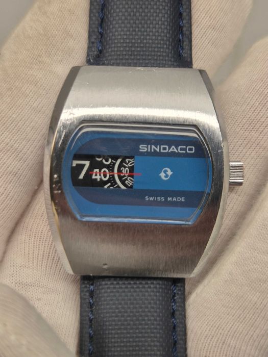 Zegarek vintage *Sindaco* Digital Jump Hour Salterello Disk