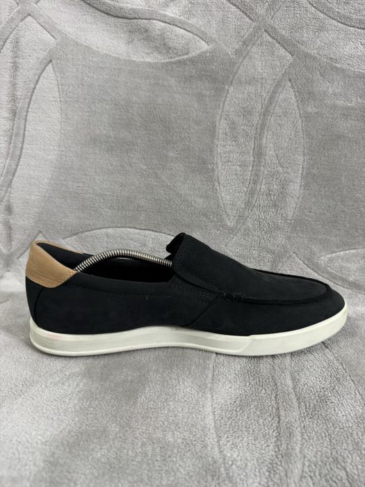 ECCO Cathum Moc Toe Sneakers Slippers moccasins size 45 czarne mokasyny buty wsuwane