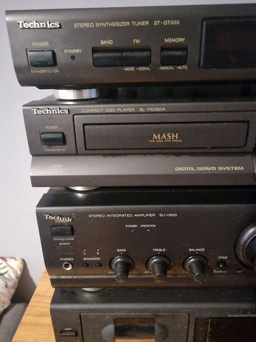 Wieża technics su-v500, st-gt350, sl-pg360, philips fc910.