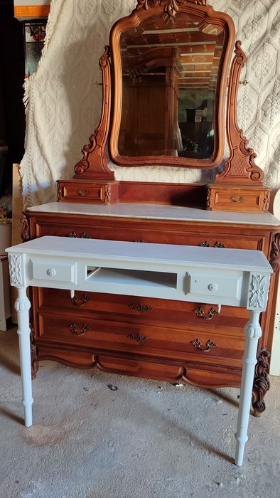Secretária / Toucador antigo - madeira