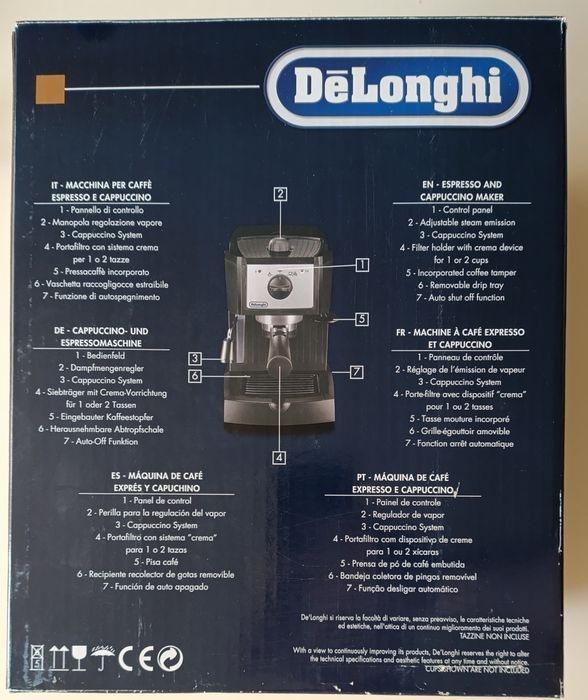 Рожковая кофеварка DeLonghi EC 153 B