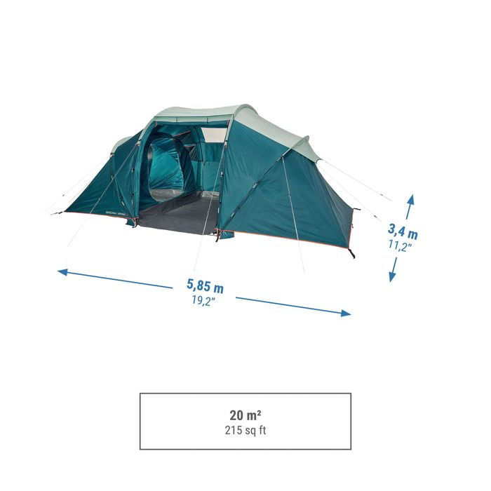 Tenda Campismo 4 pessoas 2 quartos Arpenaz 4.2