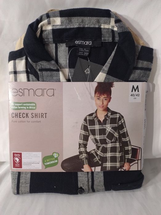 Koszula Damska Flanelowa M 40/42 Esmara Bawełna 100%