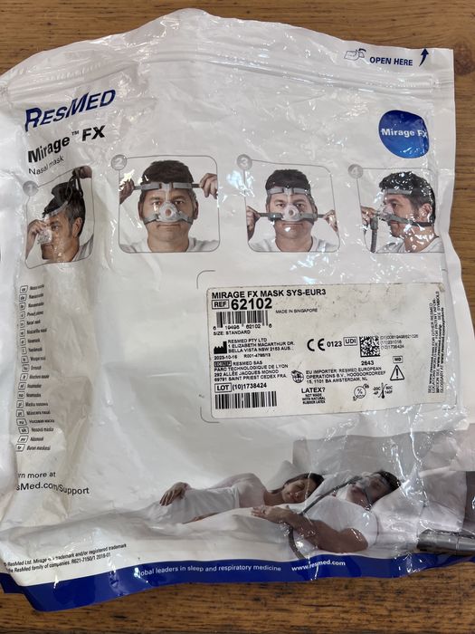 Máscara Nasal ResMed Mirage FX (Tamanho Standard)