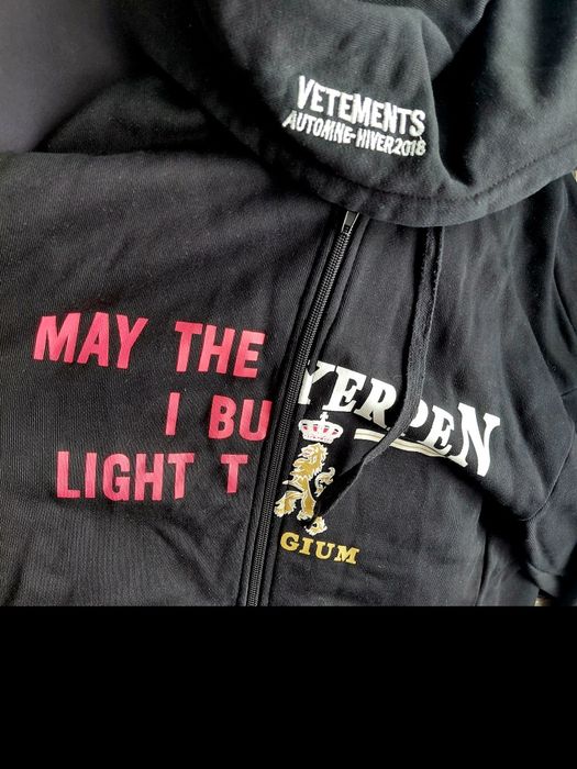 Vetements Zip Hoodie Automne-Hiver 2018 Black S