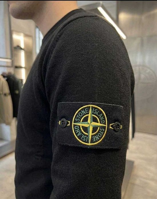 XS-XXL // Новый Свитшот Stone Island Черный // Толстовка Зипка Стоник