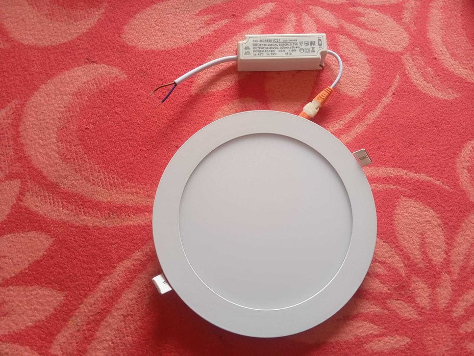 Painel LED Embutido 18W 4000K Redondo – Novo