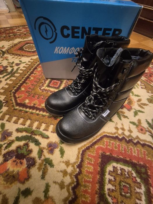 Ботинки с берцами утепленные кожаные CENTER S3-C5 (устілка 29см)