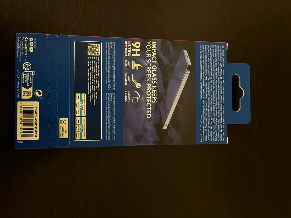 Película de Vidro Cellularline Impact Glass iPhone 16/17 Pro Max