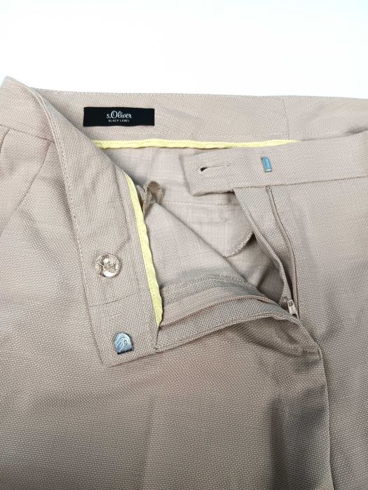 Nowe beżowe eleganckie bawełniane spodnie damskie S. Oliver 40 (L/XL)