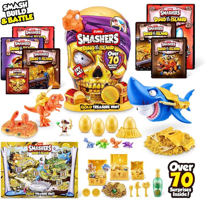 Набор сюрприз Череп пирата Zuru Smashers Dino Island Gold Treasure