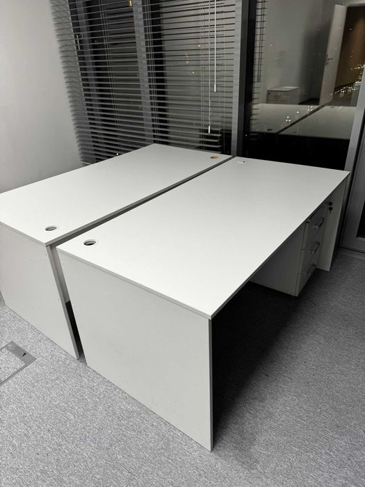 Biurko szare 160x80 biurka stół stoły do biur szkół domu