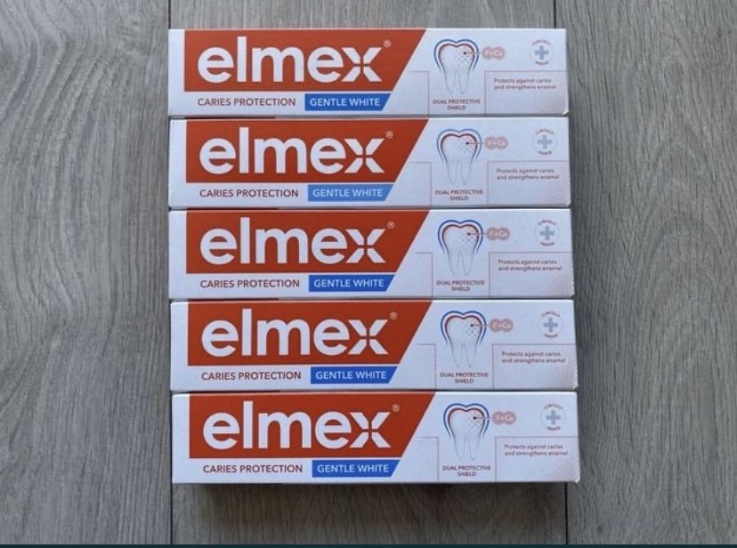5x Pasta do zębów elmex Przeciw Próchnicy Gentle White Whitening 75ml