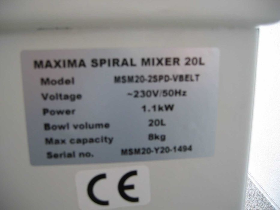 amassadeira espiral 12Kg nova 2 velocidades monofásica