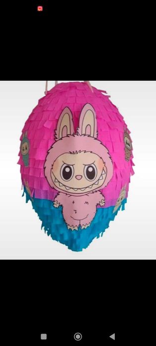 Piniata urodzinowa XL Labubu Labu -bu + kij