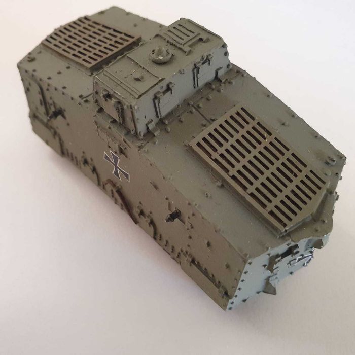 Miniatura de Carro blindado de assalto A7V, Primeira Guerra Mundial.