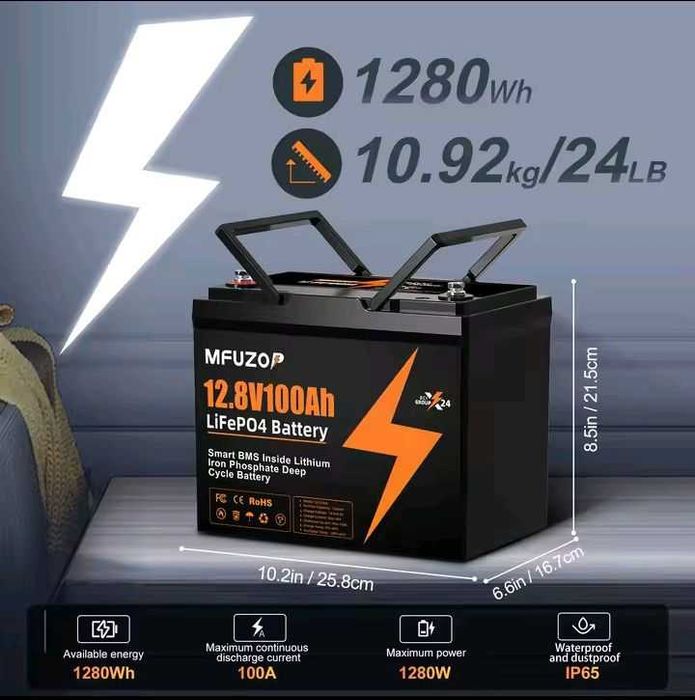 Акумулятор LifePo4 100A 12V MFUZOP