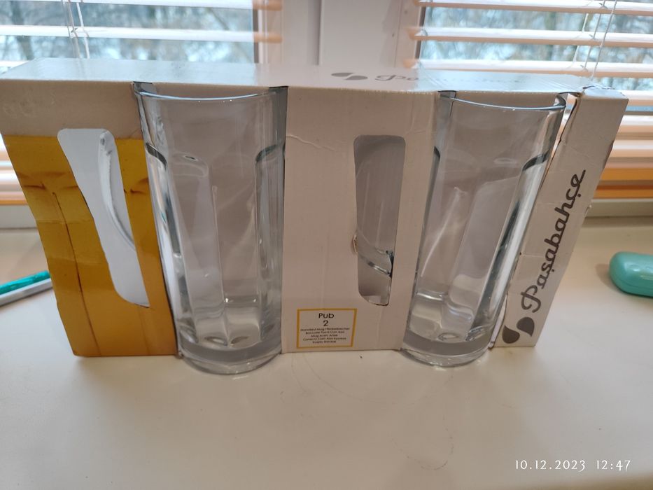 Бокалы пивные новые