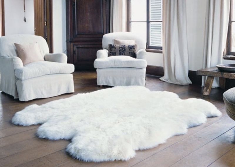 Овеча овечья шкура шкіра килимок з шерсті натуральний