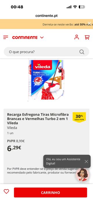 Esfregona Vileda Turbo Smart com 3 recargas!