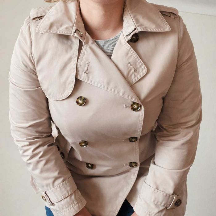 Impermeável bege tipo trench | Novo | Veste M/38
