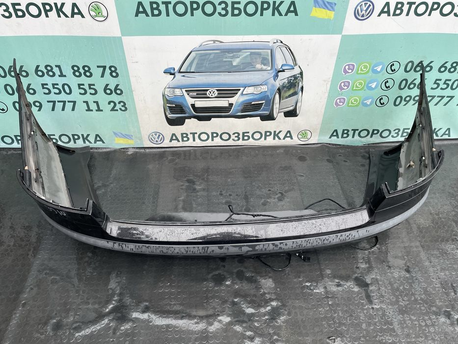 Задній бампер шкода октавія а5 ліфтбек 9910 чорний octavia a5