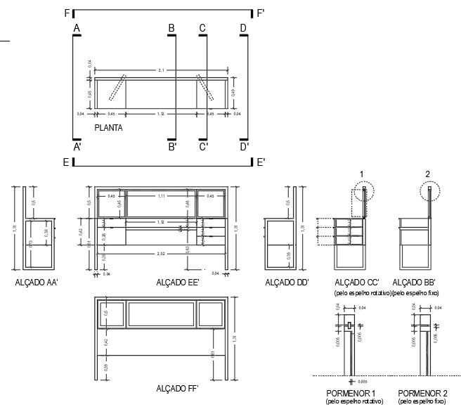 Toucador design vintage em madeira maciça de umbila (moçambicana)
