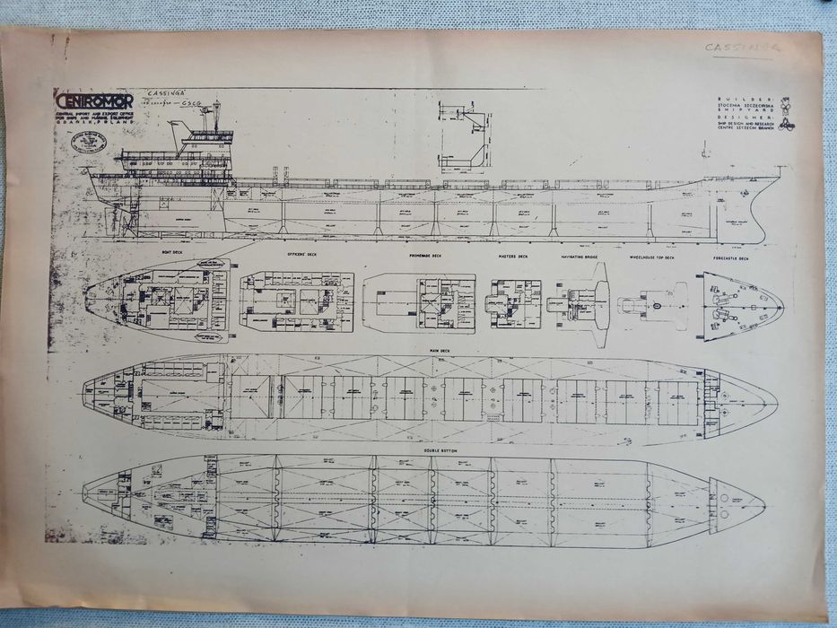 Planos e postais de navios da Companhia Nacional de Navegação