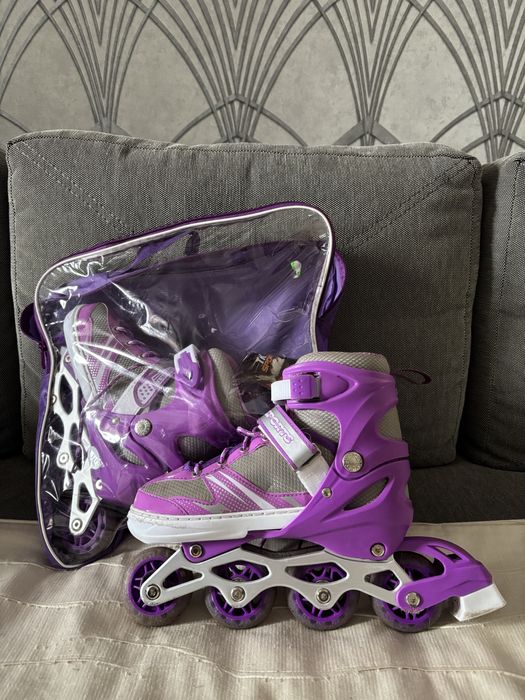 Ролики дитячі розсувні розмір M 34-38 PU (ФІОЛЕТОВІ)