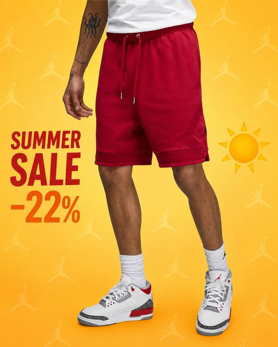 Summer Sale! Шорти Jordan Essentials (червоні) (L)