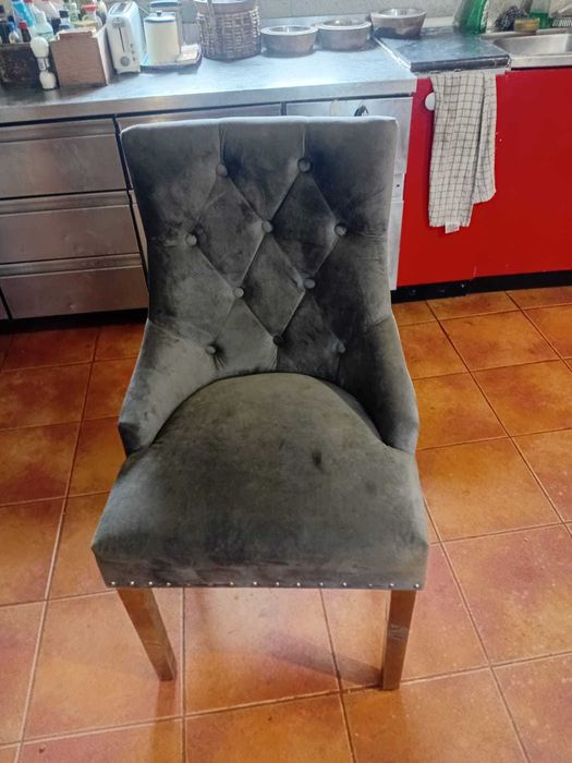 Poltronas de Alcantara cinza de segunda mão em perfeito