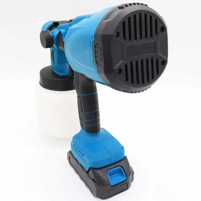 Беспроводной распылитель краски, краскопульт с двумя аккумуляторами.