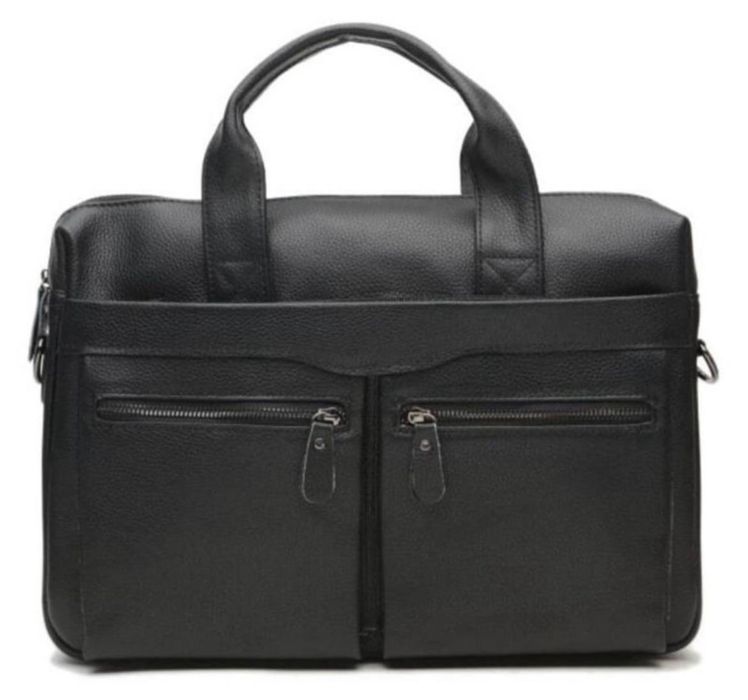 Якісна чоловіча шкіряна сумка- портфель, для ноутбука чи документів