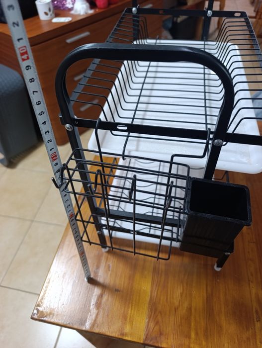 Suszarka do naczyń Stojąca Dwupoziomowa Czarna