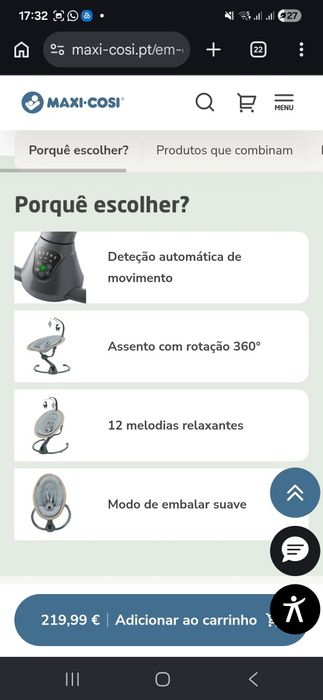 Espreguiçadeira eléctrica Maxi Cosi Cassia