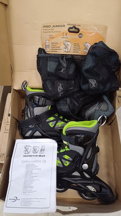 Дитячі ролики Rollerblade Spitfire TS розмір 28-32 + комплект захисту