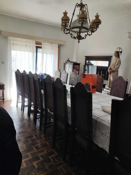 Conjunto de sala de Jantar Antigo/Rústico-Renascentista