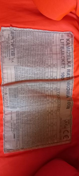 Kamizelka ratunkowa dla dzieci 100N