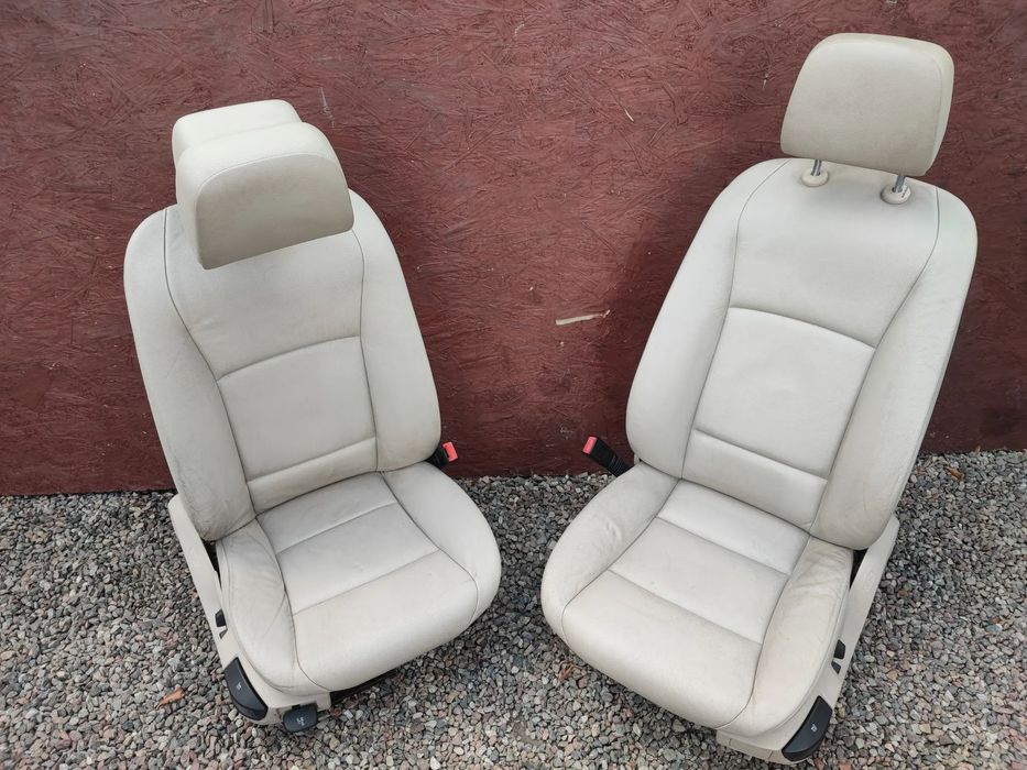 BMW F10 / F11 ORYGINALNE FOTELE PRZEDNIE LEWEY / PRAWY W KOLORZE OYSTER / DAKOTA CREMA ELEKTRYCZNE, PODGRZEWANE O NR. 52 10 9 172 763 OEM