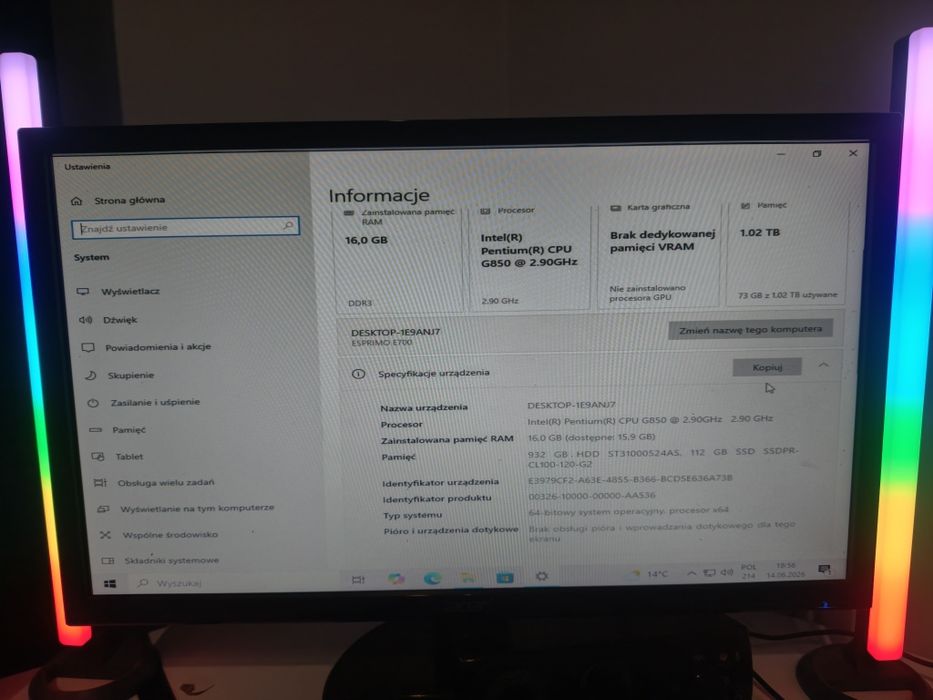 Komputer stacjonarny PC