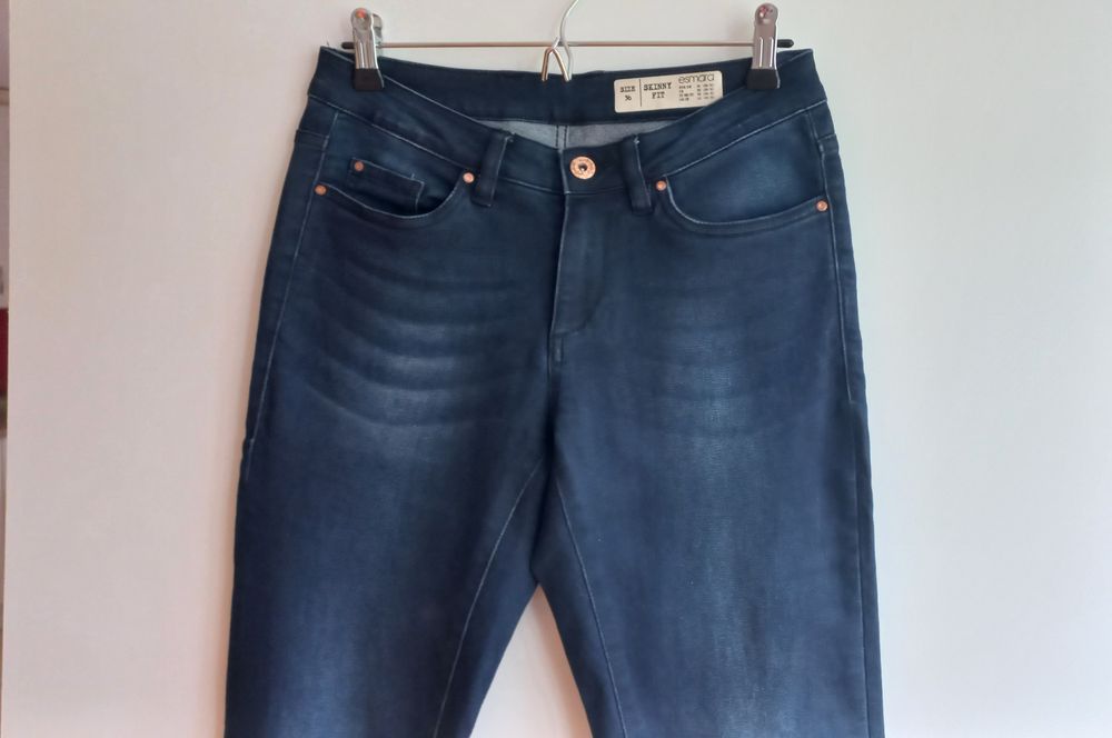 Ciemno granatowe jeansy esmara r.36/38 skinny uciągliwe BDB+ dżinsy