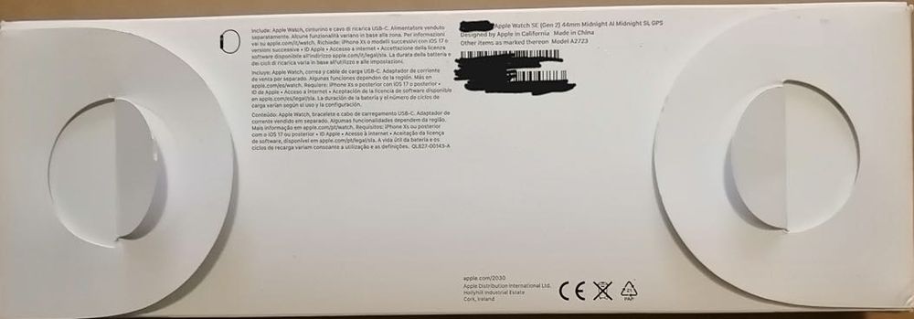 Apple Watch SE (Gen 2) 44mm- como novo, com a bateria a 100% - 2 anos de garantia